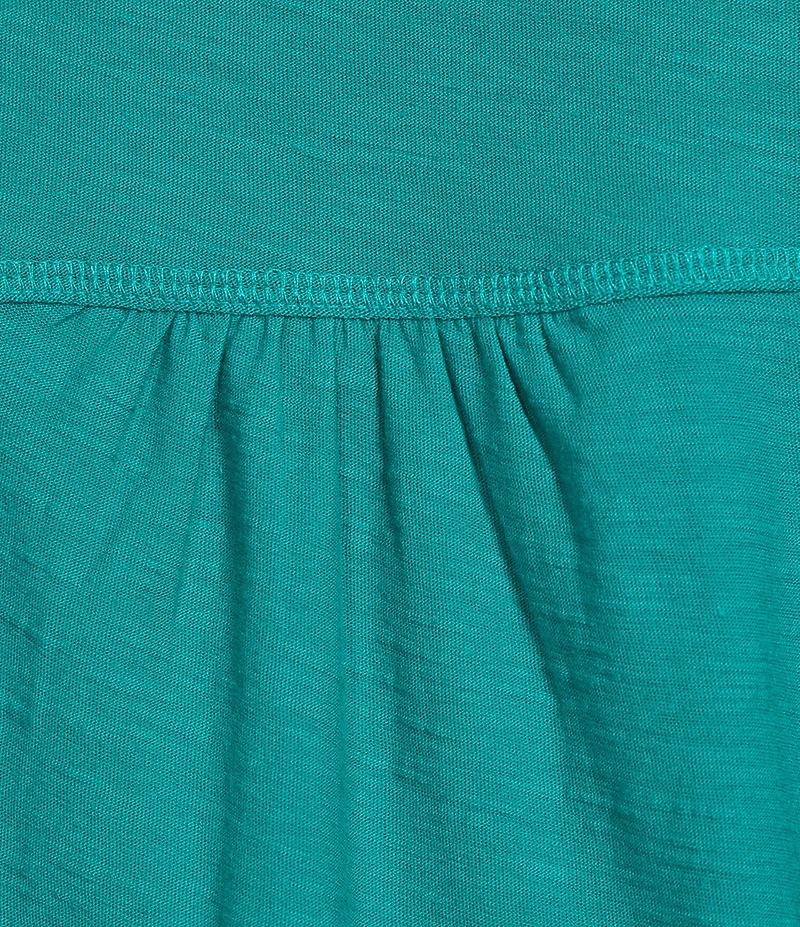 Westbound Solid Short Sleeve V-Neck Top