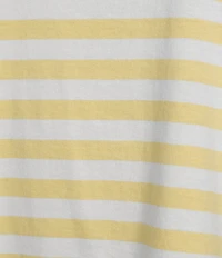 Westbound Stripe Print 3/4 Sleeve Crew Neck Top