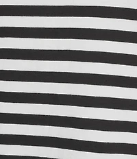 Westbound Stripe Print 3/4 Sleeve Crew Neck Top