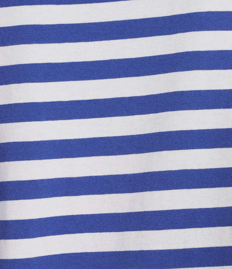 Westbound Perfect Outfit Picks Stripe Print 3/4 Sleeve Crew Neck Top