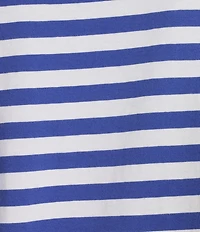 Westbound Perfect Outfit Picks Stripe Print 3/4 Sleeve Crew Neck Top