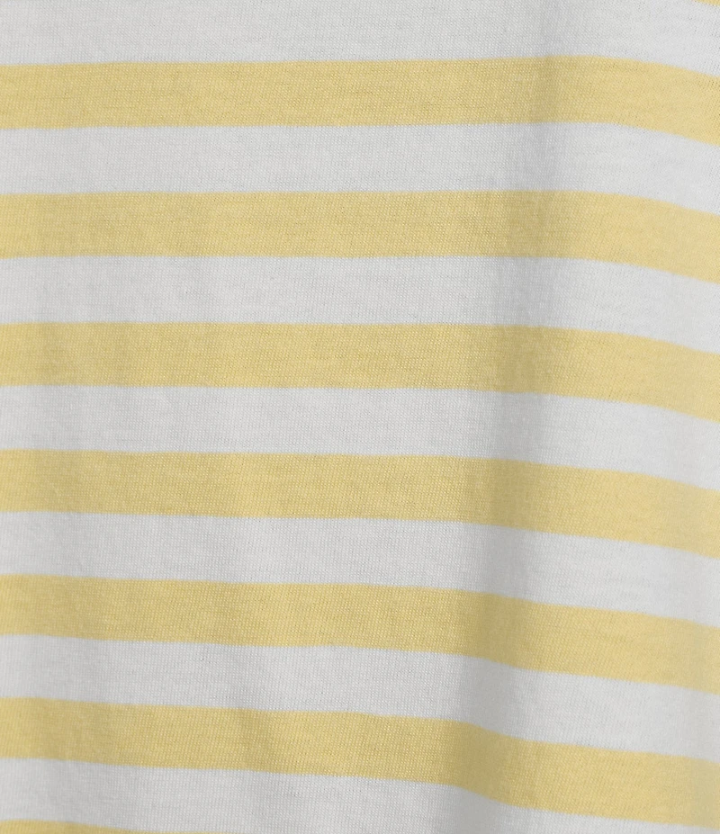 Westbound Perfect Outfit Picks Stripe Print 3/4 Sleeve Crew Neck Top