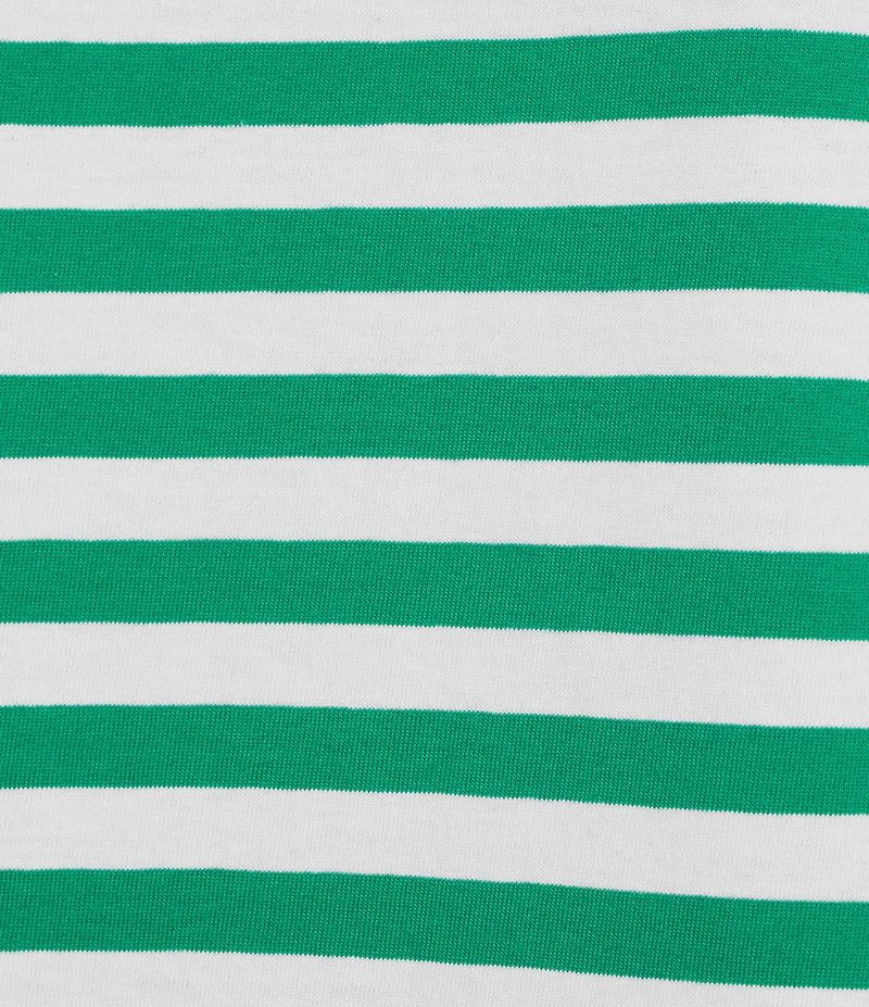 Westbound Stripe Print 3/4 Sleeve Crew Neck Top