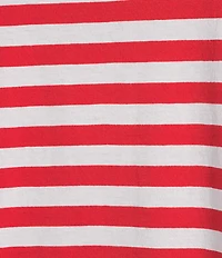 Westbound Stripe Print 3/4 Sleeve Crew Neck Top