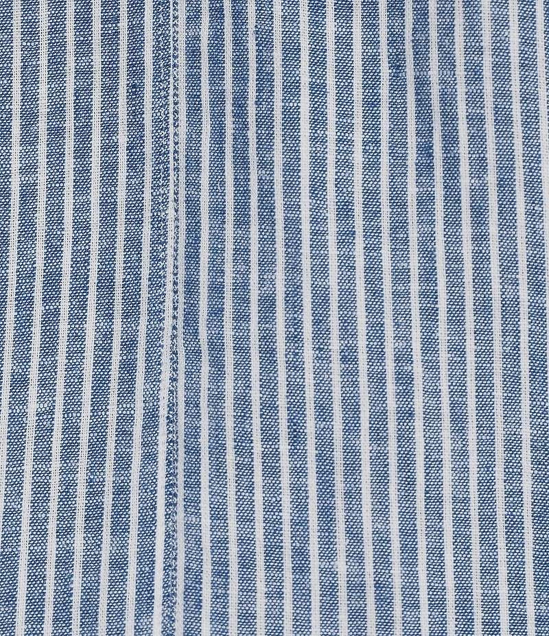 Westbound Stripe Print 3/4 Sleeve V-Neck Top