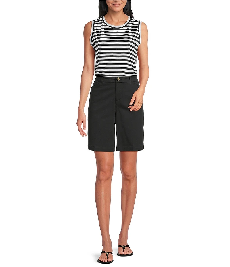 Westbound Stripe Print Crew Neck Tank