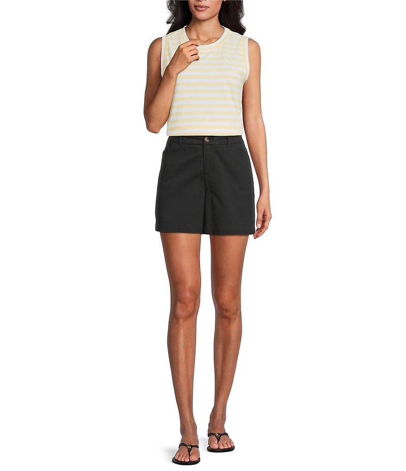 Westbound Stripe Print Crew Neck Tank