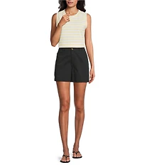 Westbound Stripe Print Crew Neck Tank