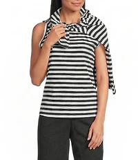 Westbound Perfect Outfit Picks Stripe Print Crew Neck Tank