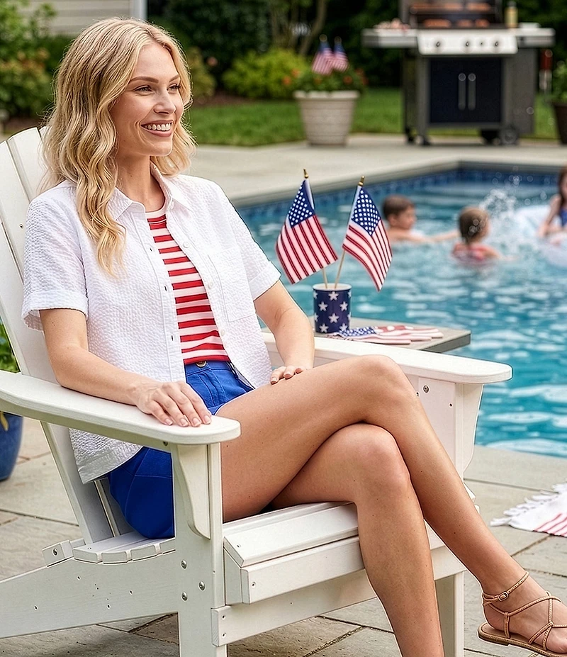 Westbound Perfect Outfit Picks Stripe Print Crew Neck Tank