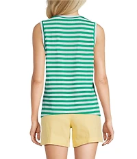 Westbound Perfect Outfit Picks Stripe Print Crew Neck Tank
