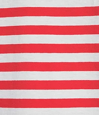 Westbound Perfect Outfit Picks Stripe Print Short Sleeve Crew Neck Tee