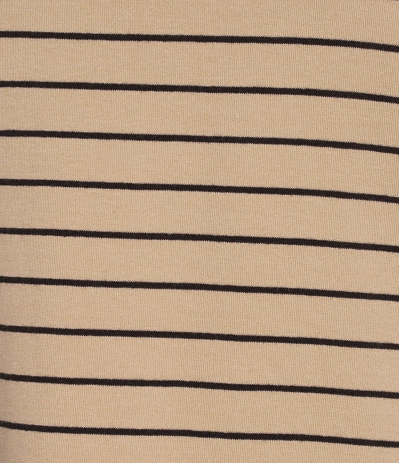 Westbound Striped Long Sleeve Crew Neck Knit Tee