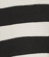 Westbound Striped Long Sleeve Quarter Zip Sweater