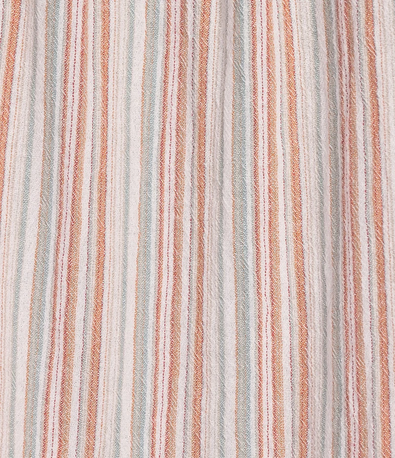 Westbound Striped Short Sleeve Square Neck Top