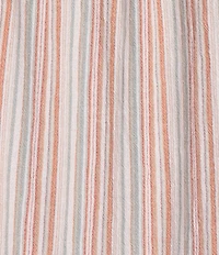Westbound Striped Short Sleeve Square Neck Top