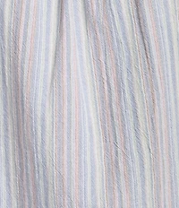 Westbound Striped Short Sleeve Square Neck Top
