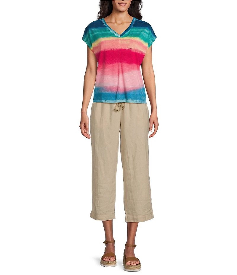 Westbound Sun Ombre V-Neck Cap Sleeve Top