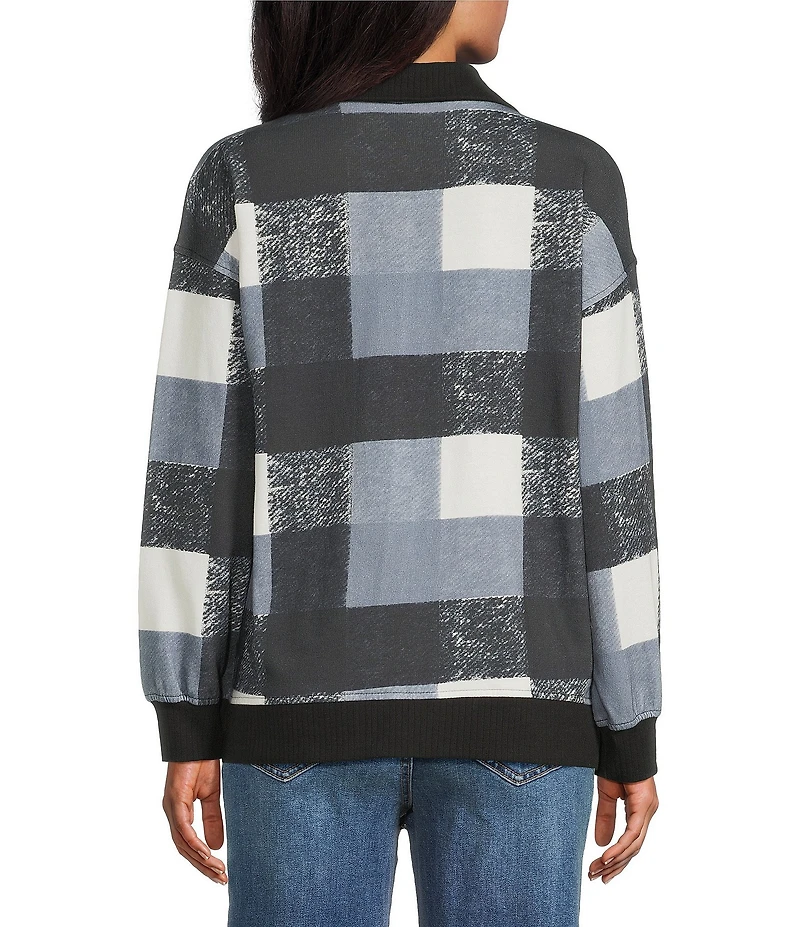 Westbound Text Buffalo Long Sleeve Quarter Zip Pullover