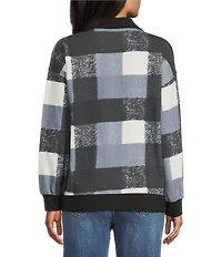 Westbound Text Buffalo Long Sleeve Quarter Zip Pullover