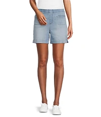 Westbound The High Rise Fit Pull-On Denim Shorts