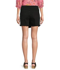 Westbound Cotton Blend Tie Wrap Fray Hem Skort
