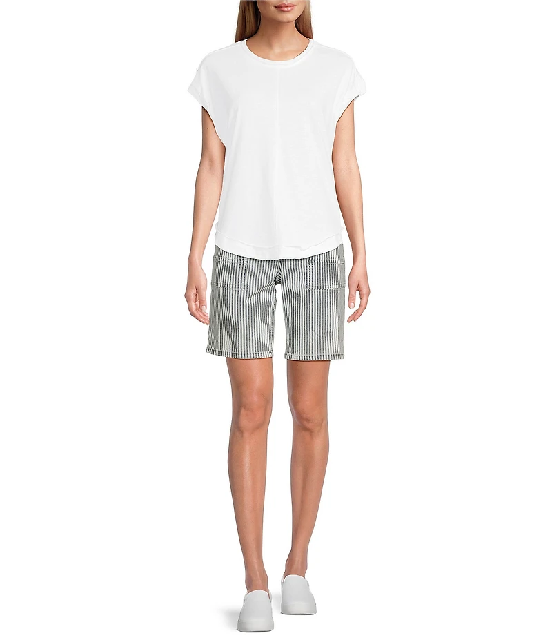 Westbound Twist Sleeve Crew Neck Top