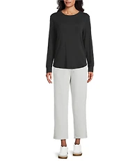 Westbound ULTRA LUXE Athleisure Mid Rise Cropped Lounge Straight Leg Pants