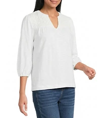 Westbound V-Neck 3/4 Sleeve Top