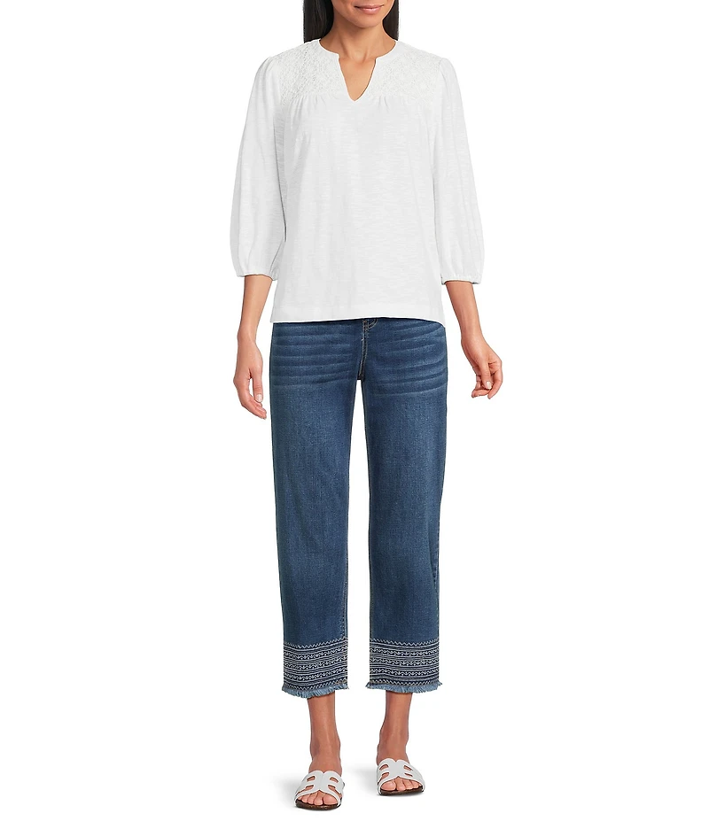 Westbound V-Neck 3/4 Sleeve Top