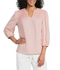 Westbound V-Neck 3/4 Sleeve Top