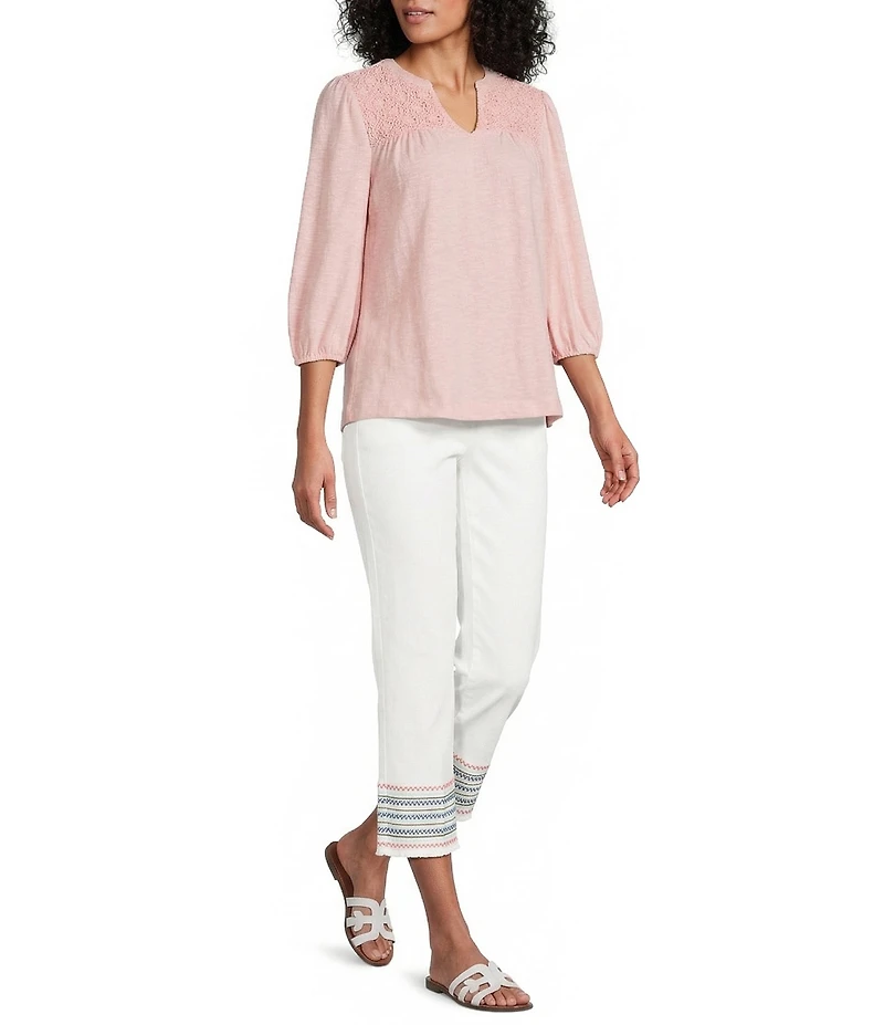 Westbound V-Neck 3/4 Sleeve Top