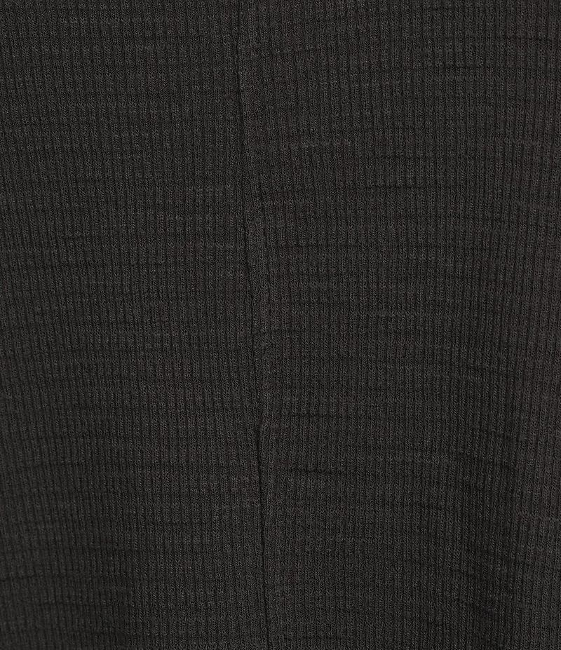 Westbound Waffle Solid Long Sleeve Crew Neck Pullover Top