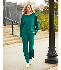 Westbound Coordinating Wide Leg Drawstring Knit Pants