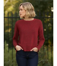 Westbound Wool Blend Long Sleeve Crew Neck Sweater