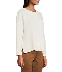 Westbound Wool Blend Long Sleeve Crew Neck Sweater