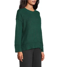 Westbound Wool Blend Long Sleeve Crew Neck Sweater