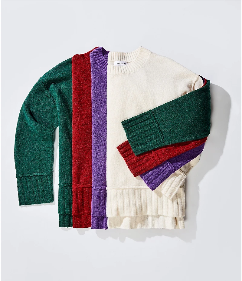 Westbound Wool Blend Long Sleeve Crew Neck Sweater