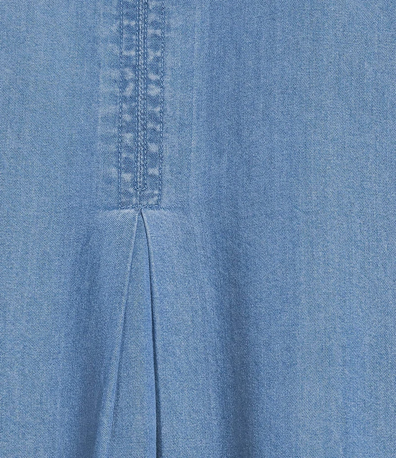 Westbound Woven 3/4 Tie Sleeve V-Neck Top