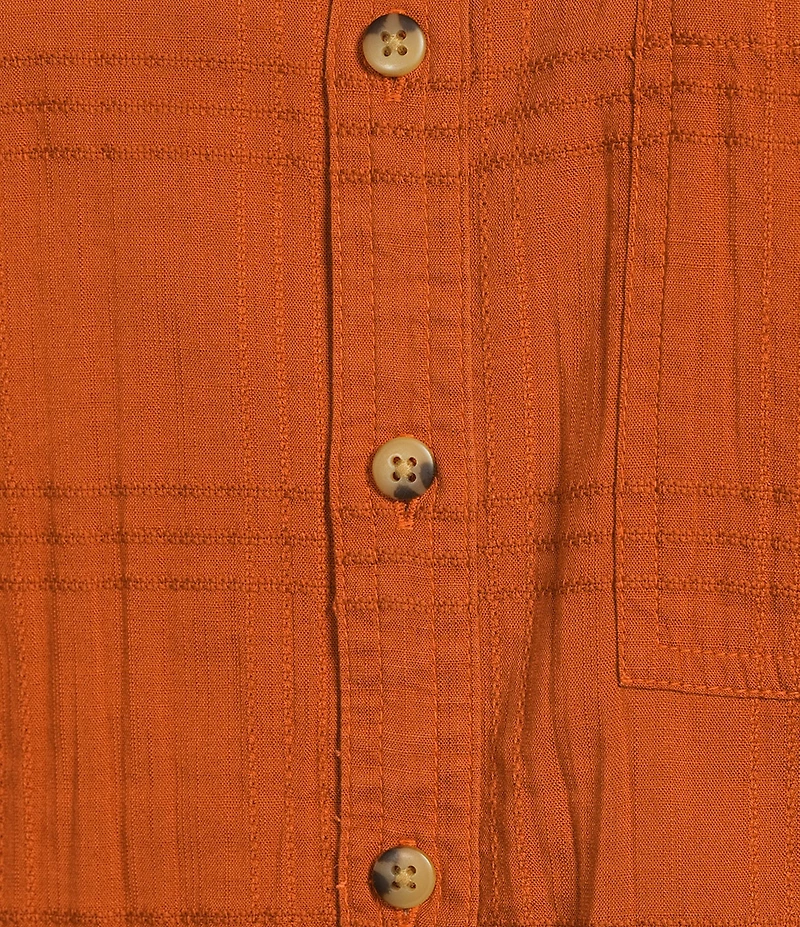 Westbound Woven Collared Oversized Long Sleeve Top