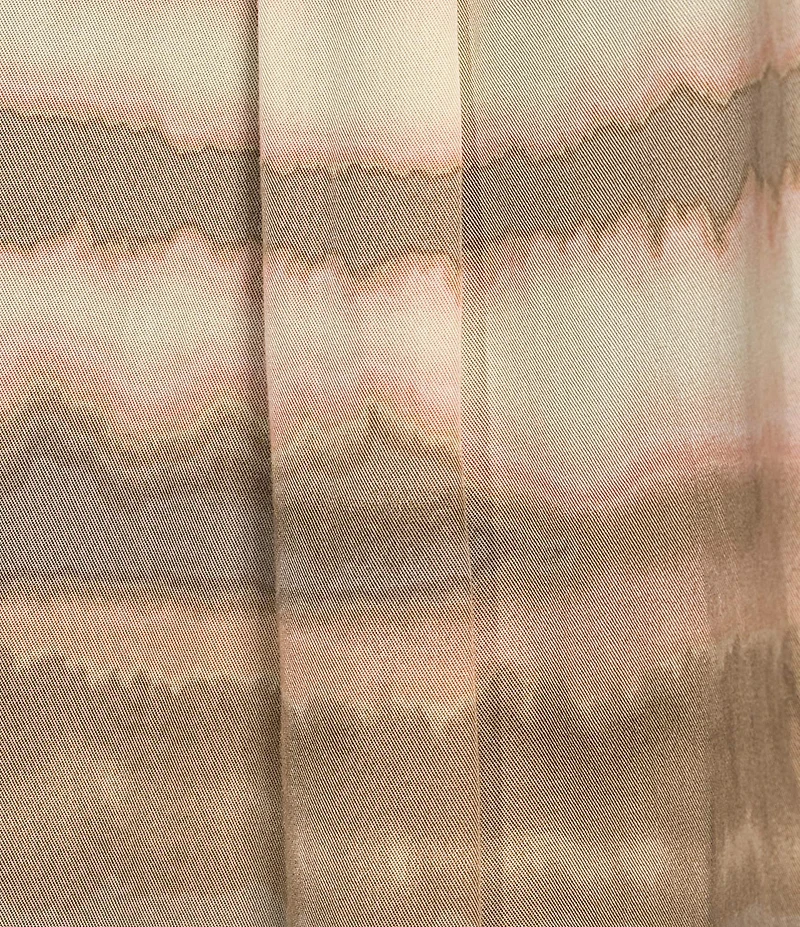 Westbound Woven Diffused Stripe Long Roll-Tab Sleeve Henley Patch Pocket Top