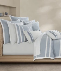 White Sand Beachwood Ripple-Inspired Textured Duvet Cover