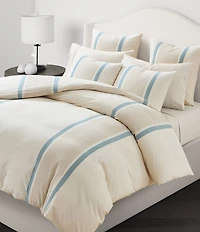 White Sand Breeze Striped Duvet Cover Mini Set