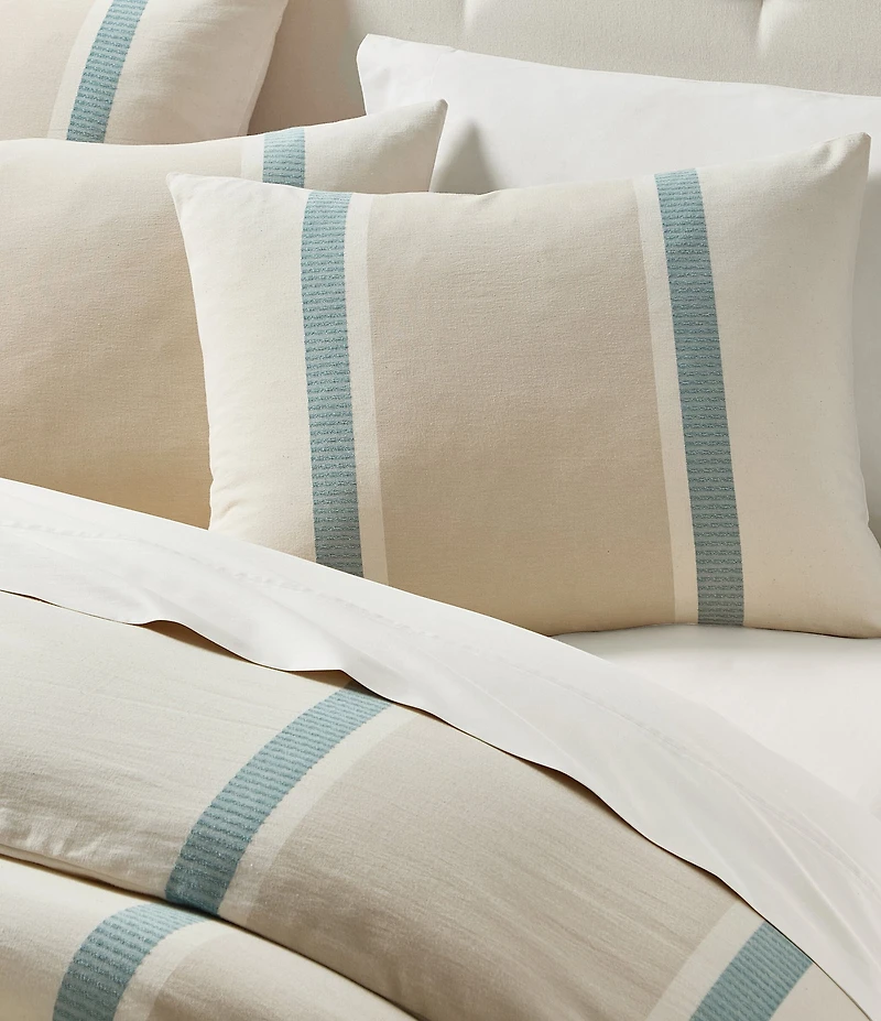 White Sand Breeze Striped Duvet Cover Mini Set