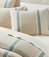 White Sand Breeze Striped Duvet Cover Mini Set