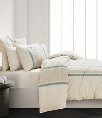 White Sand Breeze Striped Duvet Cover Mini Set