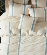 White Sand Breeze Striped Euro Sham