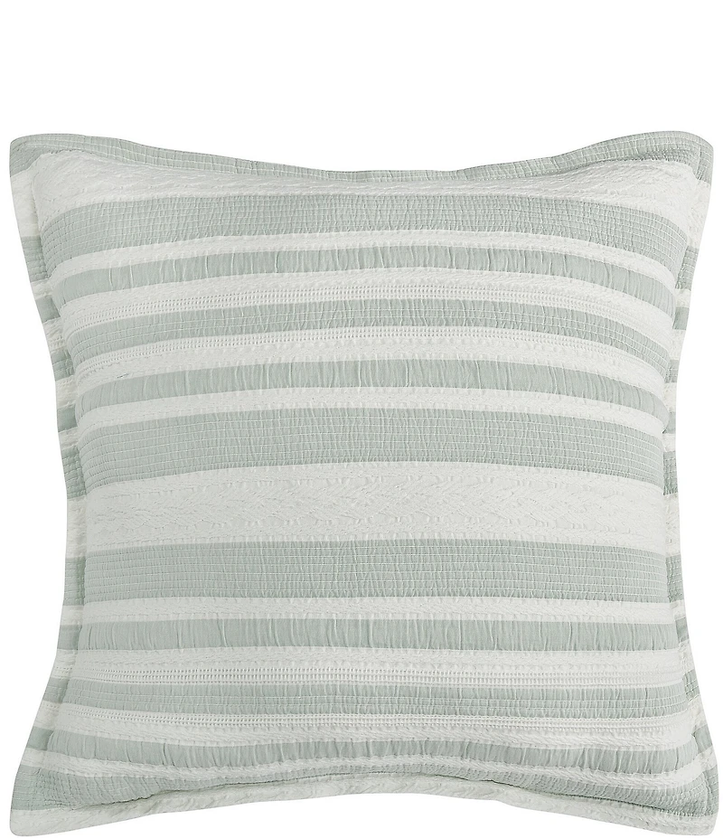 White Sand Cyprus Striped Euro Sham
