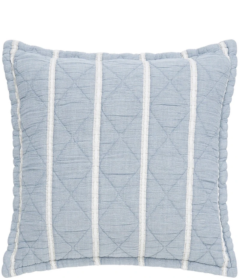 White Sand Playa 20#double; Quilted Square Decorative Pillow
