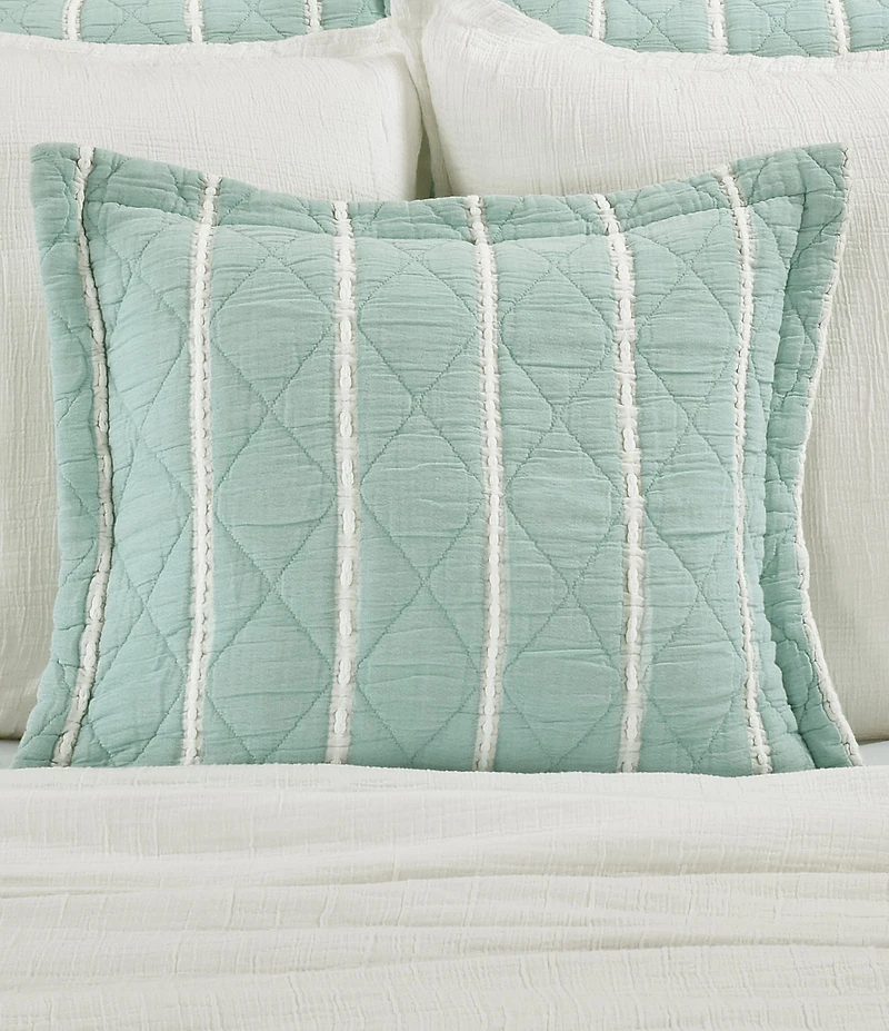 White Sand Playa 20#double; Quilted Square Decorative Pillow